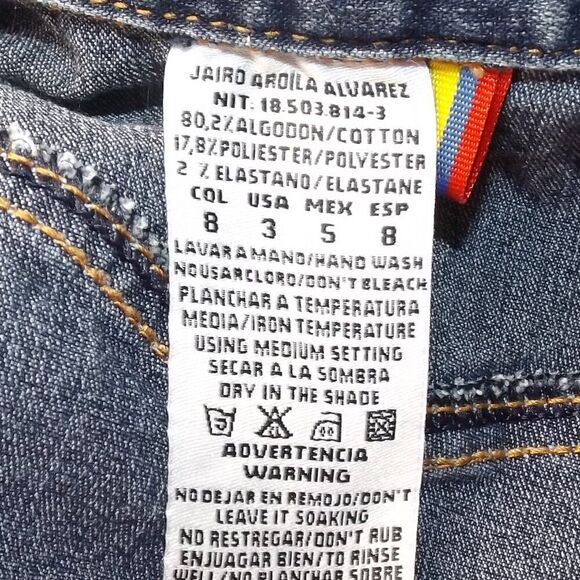 SCORPIO JEANS Jumpsuit, Jr 3, Cap sleeve, Skinny, Button top, Embellished cuffs, - Picture 9 of 9